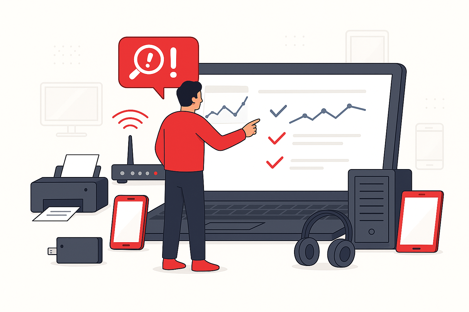 Dashboard with monitoring graphs
